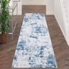 Modern Abstract Rug Machine Washable Printed Rug Soft Foldable Accent Rug for Living Room Bedroom - 2 of 4