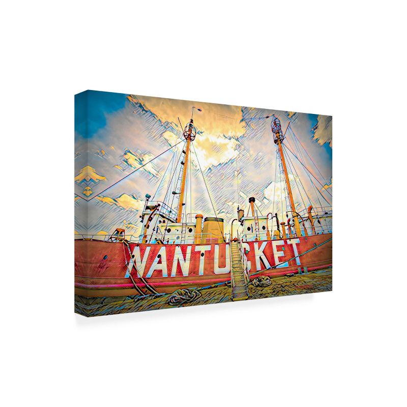 Watson-Hall Nantucket Lightship 2 Boston Outdoor Canvas Art, 2 of 8