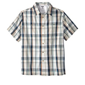KingSize Short-Sleeve Plaid Sport Shirt - 1 of 4