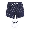 Hudson Baby Infant Boys Bodysuit, Short and Sock, Cutest Sailor - 4 of 4