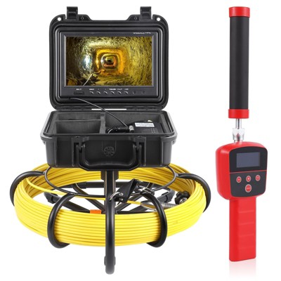 Sewer Inspection Camera, 165 Ft Plumber's Snake Camera with 9 Inch Hd LCD, Dvr and Adjustable LEDs, Snake with Markings
