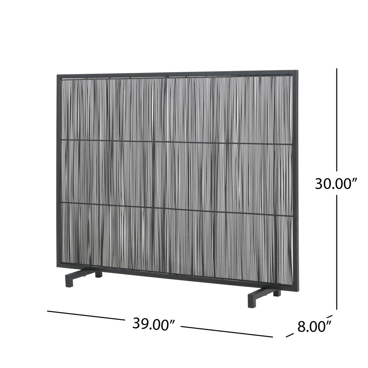 Christopher Knight Home Akira Modern Rectangular Metal Single Panel Fireplace Screen - thumbnail 3