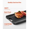 VEVOR 20x10" Cast Iron Reversible Grill/Griddle, Pre-Seasoned, Portable with Handle, Perfect for Indoor/Outdoor Stove, Gas, BBQ,Camping Family Cooking - 4 of 4