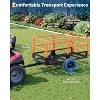 Coucheta ATV UTV Trailer Tow Behind Dump Cart 22 Cu.ft 1600Lbs Steel, Heavy Duty Pull Behind Utility Dump Trailer for Lawn Mower Trailer Tractor - 4 of 4