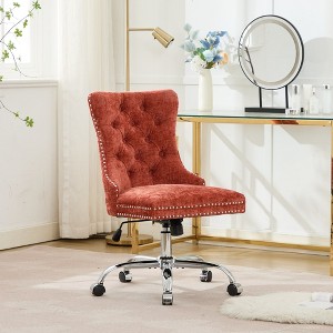 Kumasinova Ergonomic Office Chair,Chenille/Velvet Home Office Chair with Tufted Button Back,Swivel Desk Chair for Living Room,Bedroom,Study Room - 1 of 4