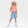 Girls' Scoop Neck Seamless Ringer Tank Top - art class™ - 3 of 3