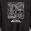Boys' - Avatar: The Last Airbender - Four Elements Inverse Graphic Long Sleeve Fleece Sweatshirt - 2 of 4