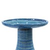 Sunnydaze Outdoor Weather-Resistant Garden Patio Simply Elegant High-Fired Smooth Ceramic Hand-Painted Bird Bath - 3 of 4