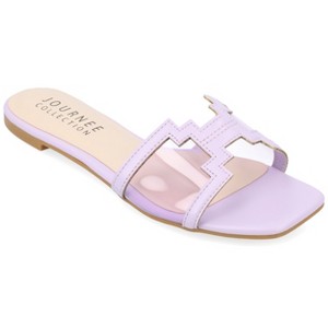 Journee Collection Womens Jamarie Slip On Slide Flat Sandals - 1 of 4