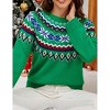 Christmas Sweater Women Jacquard Pullover Knit Long Sleeve Top - 4 of 4