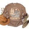 Yosemite National Park Two-Toned Circle - Women's Garment Dyed Long Sleeve Graphic T-Shirt - 2 of 4