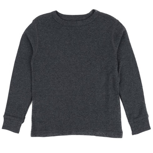 Leveret Kids Long Sleeve Cotton T-shirt Dark Gray 6 Year : Target