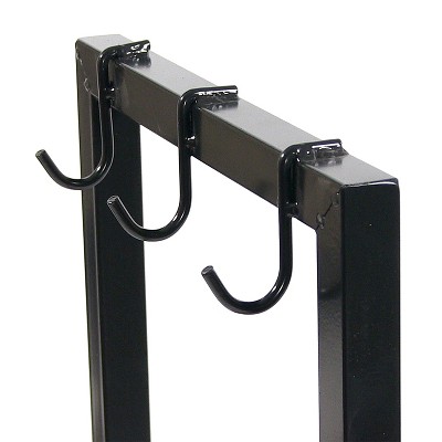 Black Steel Indoor/Outdoor Firewood Log Rack with Protective Cover