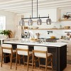 Dewdrop 33.07'' Industrial Pendant Lights 4-Light Smoked Glass, Hand-Blown Textured Shade, Matte Black Brass For Dining Room - 4 of 4