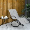 Outsunny Garden Rocking Sun Lounger Outdoor Zero-gravity Folding Reclining Rocker Lounge Chair for Sunbathing - 2 of 4