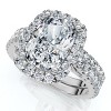 Pompeii3 Ceritified 2.90Ct Cushion Diamond Engagement Ring Set 14k Gold or Pt Lab Created - 3 of 4