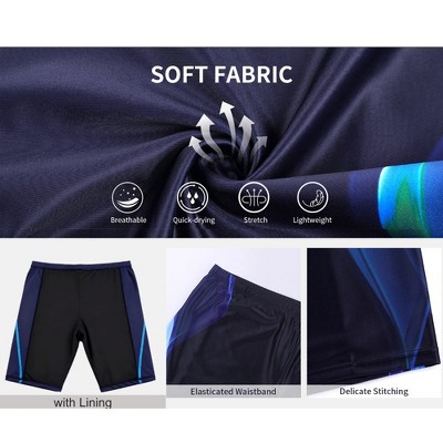 Charmo Men's Thight Swimming Shorts Quick Dry Swim Trunks Elastic Swimwear Boxer Black XL — фото 6