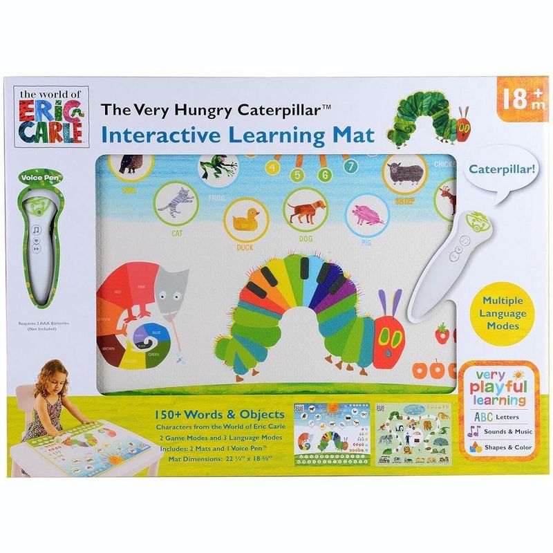 Eric Carle's The Very Hungry Caterpillar Interactive Learning Mat, Teach Your Child Animals, Shapes and Colors in Three Languages, 4 of 6