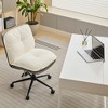 360° Rolling Swive Elegant Design Computer Chair Oversize Seat Cirss Cross Chair with Wheels - 3 of 4