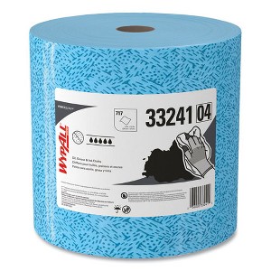 WypAll Oil, Grease and Ink Cloths, Jumbo Roll, 9.8 x 12.2, Blue, 717 / Roll - 1 of 4