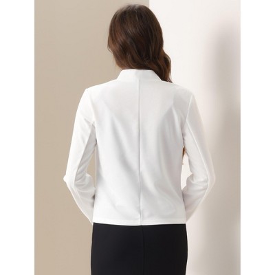 INSPIRE CHIC Women's Open Front Long Sleeve Business Work Office Blazer 2 Packs White/Green X-Large — фото 2