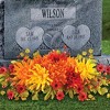 Collections Etc Artificial Autumn Colored Memorial Mum Stake NO SIZE - 2 of 2