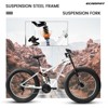 INFURNIC Bicycles 26 Inch Full Suspension Mountain Bike with Shimano 21 Speeds and Fat Tires for Men, White, 56.3"*7.88"*28.35" - 2 of 4