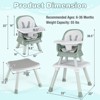 Safstar 8-in-1 Baby High Chair w/ Double-layer Cushions Multifunctional Toddler Black - 2 of 4