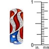 Slickblue Eye-Catching Patriot Enamel Ring with Cubic Zirconia Stripes, Size 5 to 10 - 4 of 4