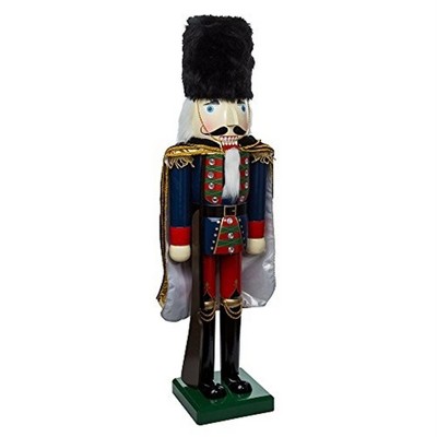Kurt Adler Wooden Nutcracker Collection, Soldier Figurine in Black Hat, 36"