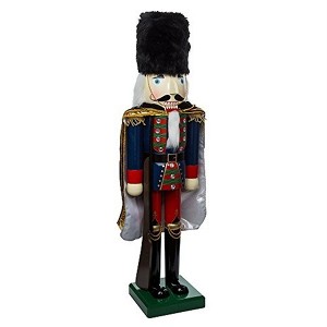 Kurt Adler Wooden Nutcracker Collection, Soldier Figurine in Black Hat, 36" - 1 of 4