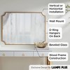 Noble Park Jacinda Rectangular Vanity Decorative Wall Mirror Modern Beveled Rounded Cut Edge Gold Frame 30" Wide for Bathroom Bedroom Living Room Home - 3 of 4