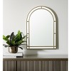 HomeRoots 48" Gold Metal Double Arch Framed Accent Mirror - 2 of 4