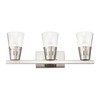 Livex Lighting Bennington 3 - Light Vanity in  Brushed Nickel - 3 of 4