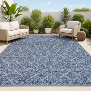 Madaba Moroccan Trellis Indoor/Outdoor Runner Rug - JONATHAN Y - 1 of 4