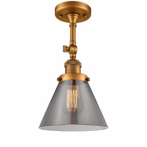 Cone - 1 Light Semi-Flush Mount In Industrial Style-14.5 Inches Tall and 7.75 Inches Wide - 1 of 1