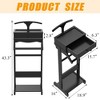 QingMoon Wooden Valet Stand, Vertical Clothing Organizer, Freestanding Suit Stand with Storage Drawer and Shoe Rack for Living Room and Bedroom - 4 of 4
