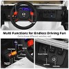 Infans 12V Kids Ride On Car 2 Seater Truck RC Electric Vehicle w/Storage White - 4 of 4