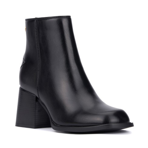 Black booties heel target best sale