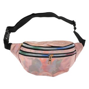 Unique Bargains Stylish Reflective Holographic Sports Waist Bag 1 Pc - 1 of 4