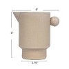 Storied Home Storied Home Modern Small Stoneware Pitcher or Vase - 3 of 4
