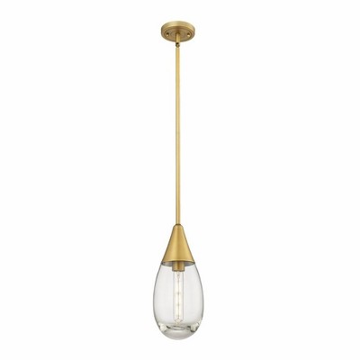 Malone - 1 Light Stem Hung Pendant In Contemporary Style-14.63 Inches Tall and 6 Inches Wide