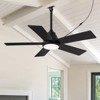 Ludomide 42 Inch Modern Smart Ceiling Fans with Lights and Remote, Farmhouse Waterproof Dimmable Ceiling Fan, Black and Brown - 2 of 4