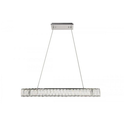Elegant Lighting Monroe Integrated LED chip light Chrome Chandelier Clear Royal Cut Crystal
