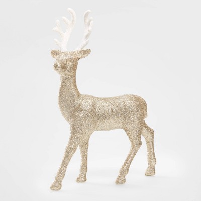 Glitter Deer Decorative Figurine Gold - Wondershop™