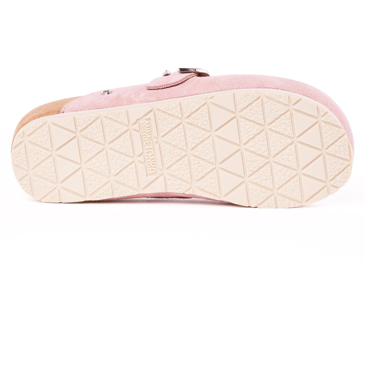 Женские сабо Minnetonka Women's Suede Rhinestone Buckle Clogs 6000906 Blush - 9 — фото 7