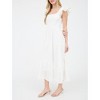August Sky Women's Eyelet Smocked Tiered Midi Dress - 3 of 4
