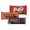 Hershey's 12/24 Pack Kit Kat, Reese's Peanut Butter Cup, Hershey's Milk Chocolate Full Size Individually Wrapped Candy Bars Bulk Assortment - 2 of 4