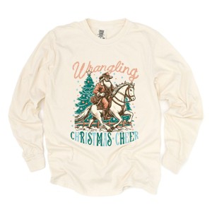 Simply Sage Market Wrangling Christmas Cheer Garment Dyed Long Sleeve - 1 of 4