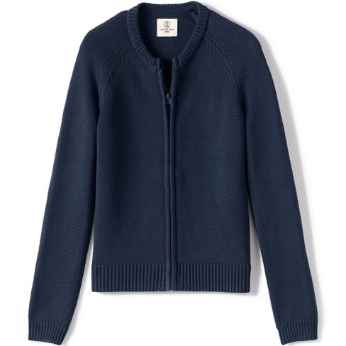 Lands' End School Uniform Boys Cotton Modal Button Front Cardigan Sweater